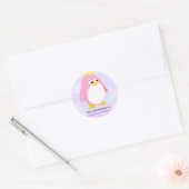 Pingouin rose Étiquettes personnalisés (Enveloppe)