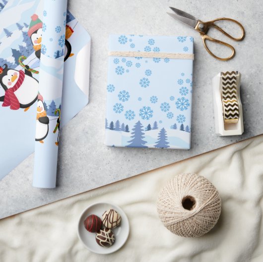 "Pingouin" Schattige Kerstmis Cadeaupapier (Crafts)
