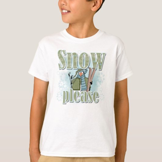 Pingouin Ski Snow S'il vous plaît T-shirts et cade (Devant)