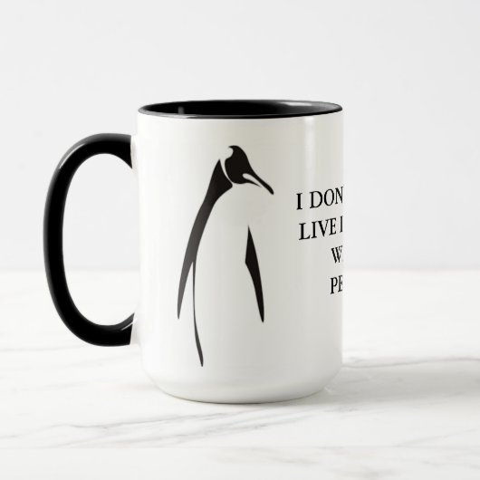 Pingouin Support Coffee Mug (Combo Mug, 15 oz) (Gauche)