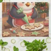 Pingouin Vacances Cuisine Serviette (Plié)