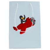 Pingouin volant dessin animé sac cadeau moyen (Devant)