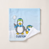 Pingouins à neige (Gant de toilette)