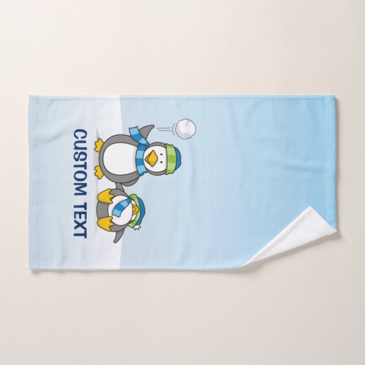 Pingouins à neige (Serviette à main)