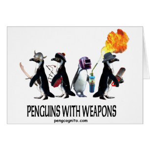 pingouins avec des armes