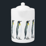 Pingouins de l'empereur Théâtre<br><div class="desc">Pingouin empereur : un gros pingouin du genre Aptenodytes. Une parade d'entre eux tourne autour de cette tasse. Choisissez entre une tasse de porcelaine osseuse, une tasse expresso ou une tasse jumbo. Une théière ludique mais élégante. Paire-le avec une tasse ou deux assorties pour un cadeau sucré et décalé de...</div>