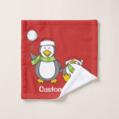 Pingouins de Noël (Gant de toilette)