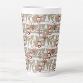 Pingouins de Noël Latte Mug (Devant)