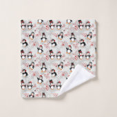 Pingouins de Noël Sucres de canne (Gant de toilette)