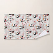 Pingouins de Noël Sucres de canne (Serviette à main)