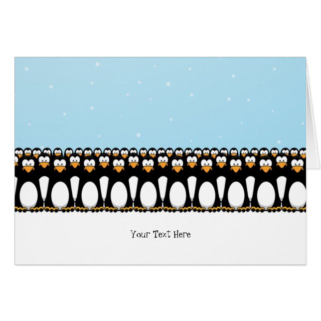 Pingouins drôles de bande dessinée (Devant horizontal)