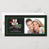 Pingouins en baisers Joyeux Carte photo de Noël (Devant / Derrière)
