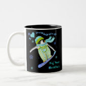 Pingouins en jeu, I Love Snowboard Mug (Gauche)