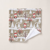 Pingouins et arbres de Noël (Gant de toilette)