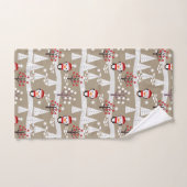 Pingouins et arbres de Noël (Serviette à main)