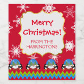 Pingouins et boues de neige, Étiquettes de vin de  (Étiquettes simples)