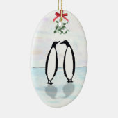 Pingouins et ornement de vacances de gui (Droite)