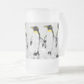Pingouins givrés en verre de bière Mug (Devant droit)