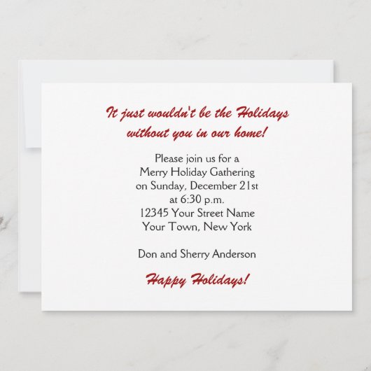 Pingouins Hiver Scène Fête Invitations (Dos)