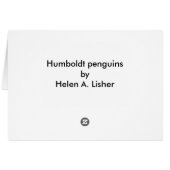 Pingouins Humboldt et fontaines (Dos Horizontal)