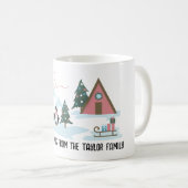 Pingouins mignons Hiver Noël Café Mug (Devant droit)