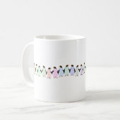 pingouins pastel tenant la main tasse (Devant gauche)