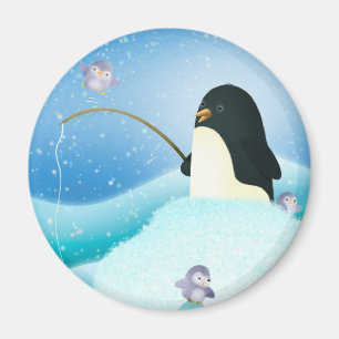 Pingouins triples de problème - aimant