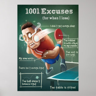 Pingpong-Posters: 1001 Escuses Poster
