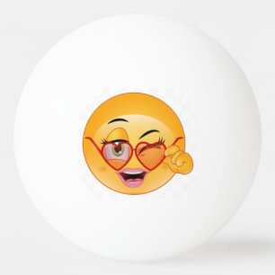 Pingpongballen - Flirtende Emoji