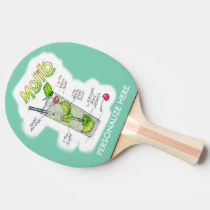 PINGPONGBAT - MOJITO RECEPT COCKTAIL KUNST TAFELTENNISBATJE