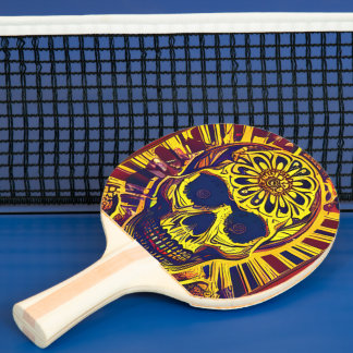 Pingpongschaal "Doodhoofd" Tafeltennisbatje