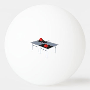 pingpongtafel met peddels, pingpongballen