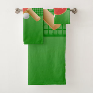 Pingpongtafel Tafeltennis Ontwerp Bad Handdoek Set