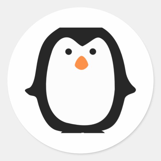 Pinguim Ronde Sticker (Voorkant)
