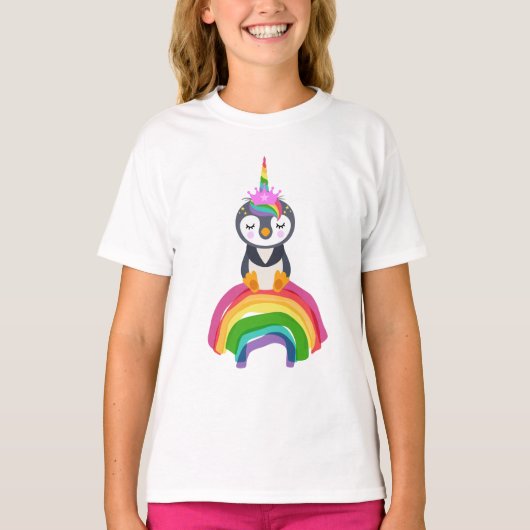 Pinguim unicórnio t-shirt (Voorkant)