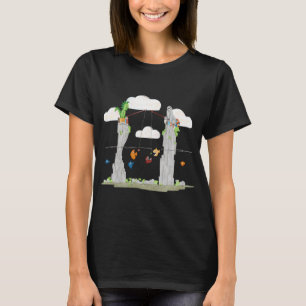Pinguïn aan het vissen met hengel t-shirt