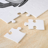 Pinguïn als arts met de mantel van de dokter legpuzzel (Zijkant)