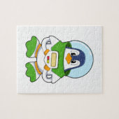 Pinguïn als astronaut met kostuum legpuzzel (Horizontaal)