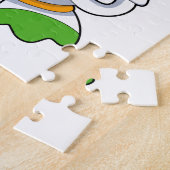 Pinguïn als astronaut met kostuum legpuzzel (Zijkant)