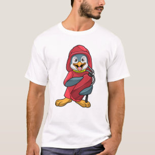 Pinguïn als brandblusapparaat met brandblusapparaa t-shirt