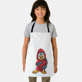 Pinguïn als brandweerman met blusapparaat schort (Insitu)