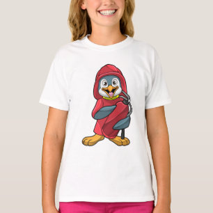 Pinguïn als brandweerman met blusapparaat t-shirt