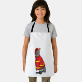 Pinguïn als brandweerman met Helmet Schort (Insitu)