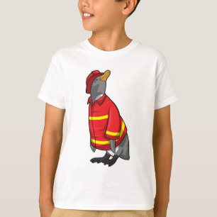 Pinguïn als brandweerman met Helmet T-shirt