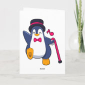 Pinguïn als bruidegom met stropdas kaart (Achterkant)