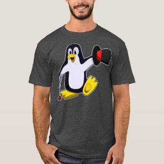 Pinguïn als Gentleman met Pet Wandelstok T-shirt