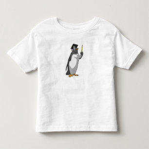 Pinguïn als leraar met wijzer kinder shirts