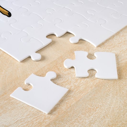 Pinguïn als leraar met wijzer legpuzzel (Zijkant)