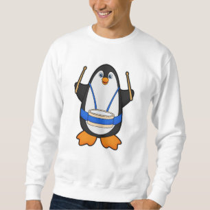 Pinguïn als muzikant met rum trui