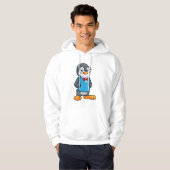 Pinguïn als Nerd met bril Hoodie (Voorkant volledig)